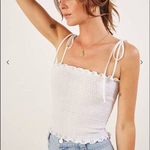 Reformation NWOT Alli Top in White